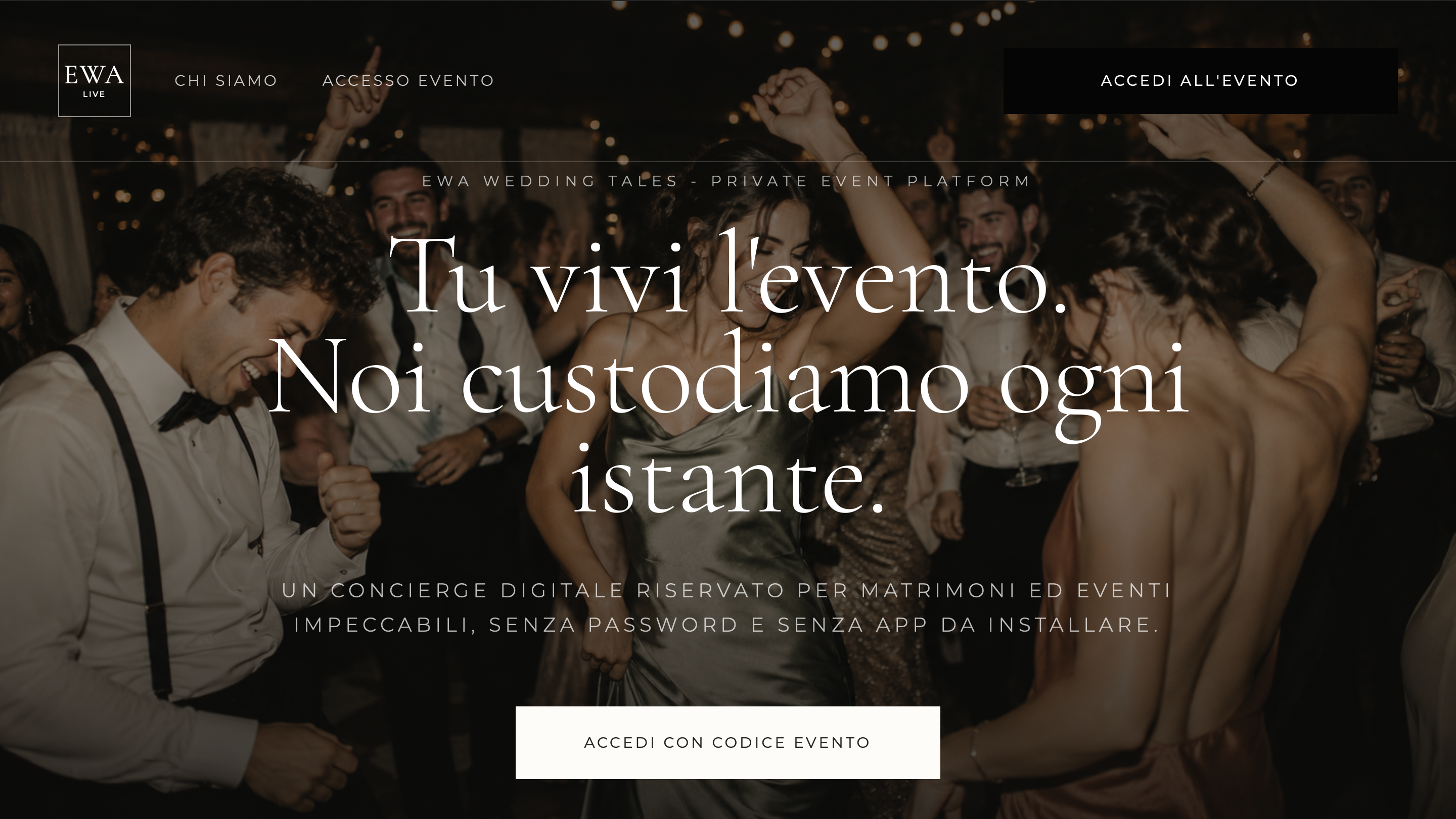EWA Live website homepage